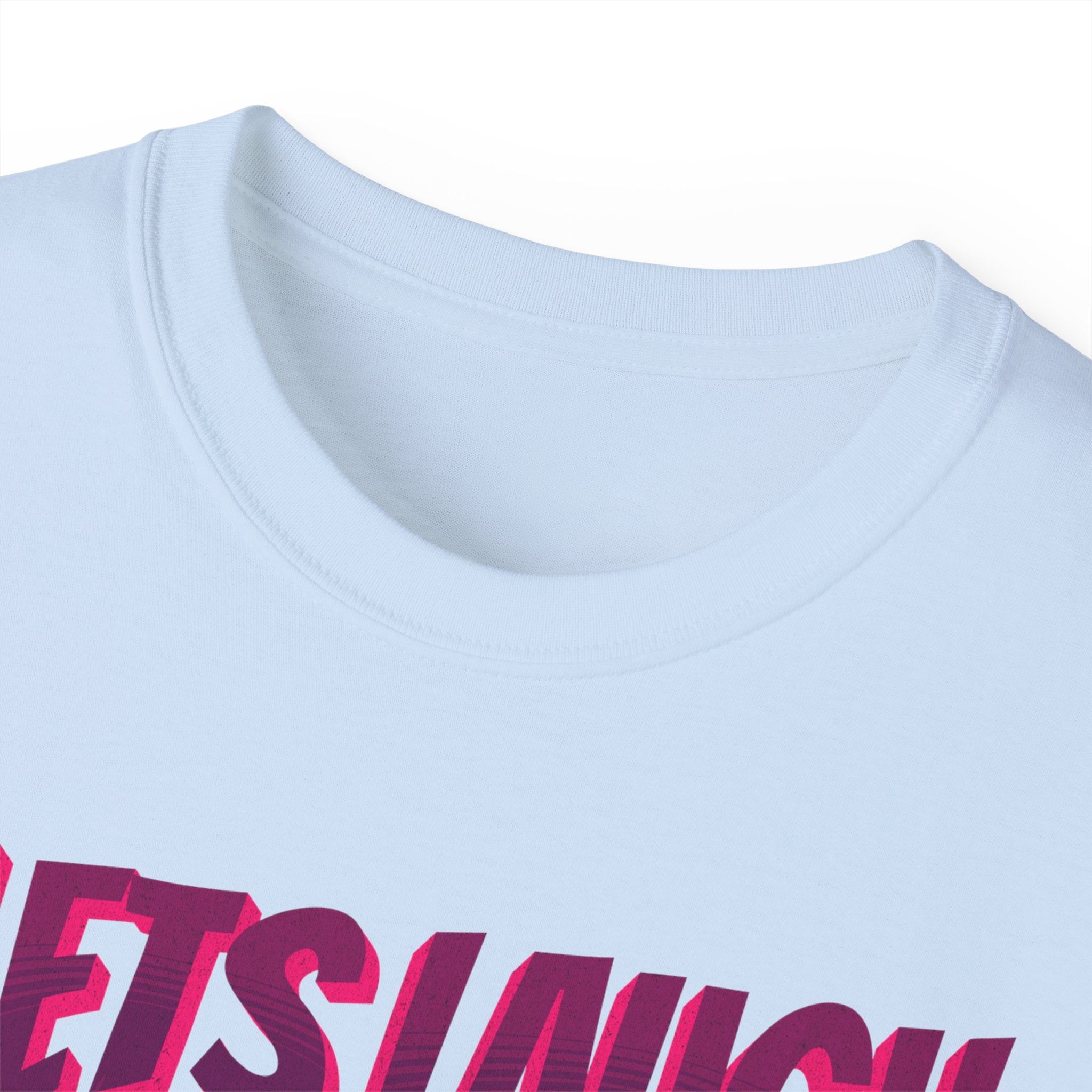 Let's Laugh After Life - Unisex Cotton Crew Tee (Front) - Damned Threads